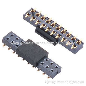SMT type with post dual row, 2.00mm female header height 2.8mm